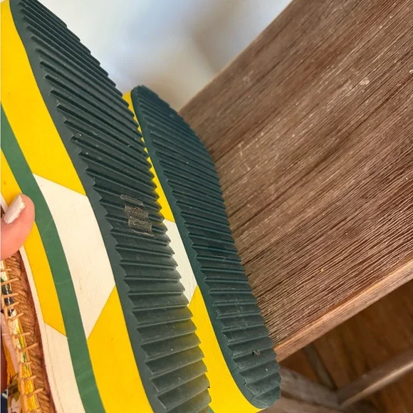 Dolce & Gabbana Yellow Lemon Print Platform Espadrilles - Picture 9 of 10